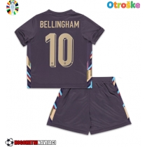 Otroške Nogometnih dresov Anglija Jude Bellingham #10 Gostujoči EP 2024 Kratki rokavi (+ hlače)